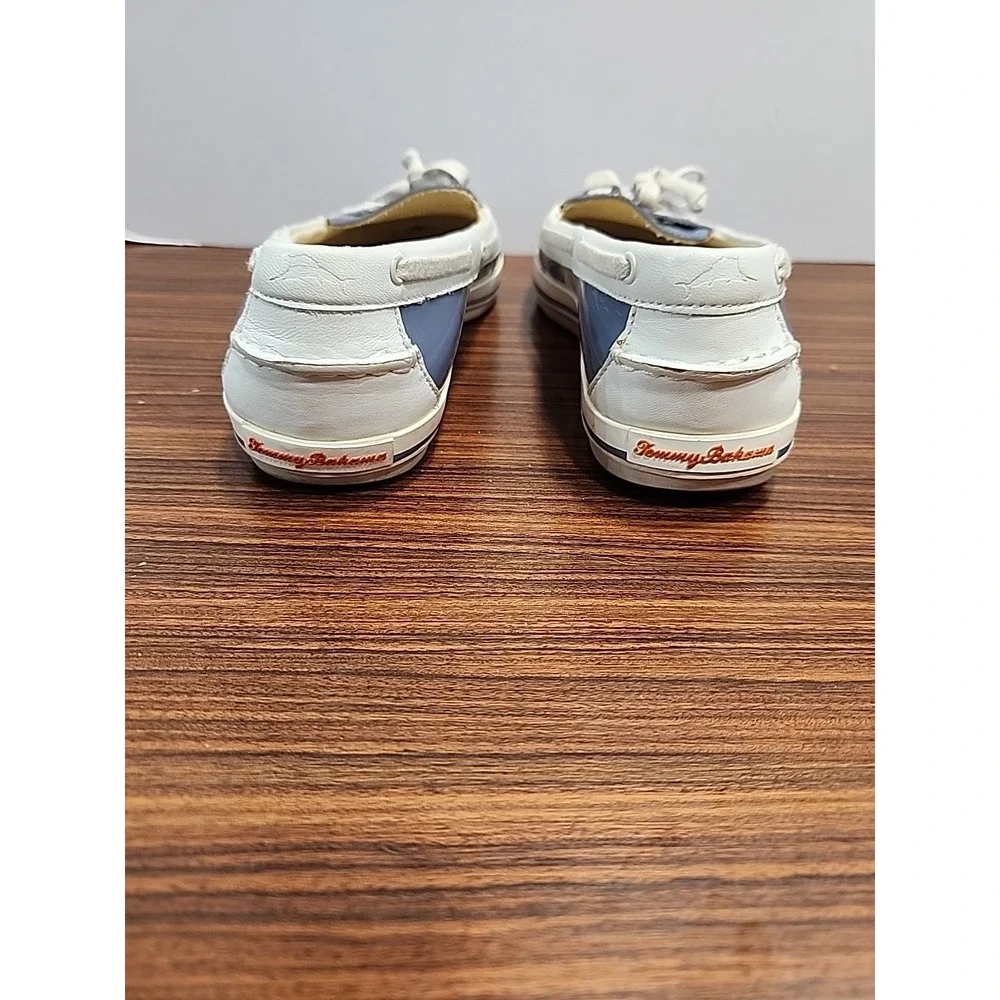 Tommy Bahama Womens 8 Castille Boat Shoes Slip On‎ Faux Leather Blue White